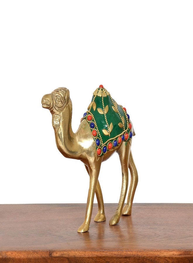 Dattatreya Brass Camel Figurine Showpiece Pair Living Room Decorations for Home Office Decor (Height : 5 inch) - Image 4